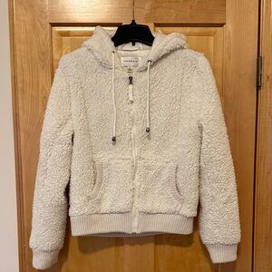 Hannah Off-White Hooded Sherpa Jacket